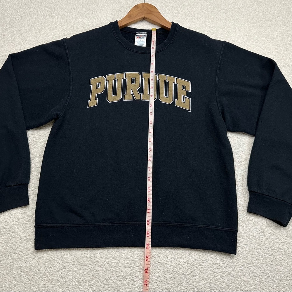 Jerzees VINTAGE Purdue University Sweatshirt Black and Gold Size Small - Picture 3 of 4